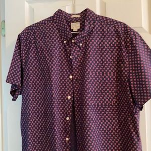 J Crew casual short sleeved button down